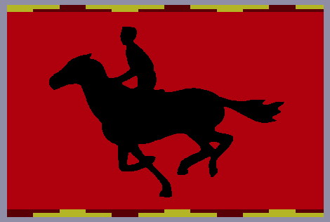 Строение анимации флага и всадник